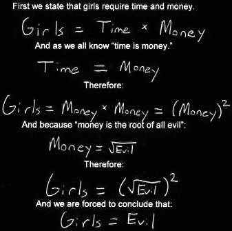 Girls: you can't live with 'em, you can't shoot 'em.